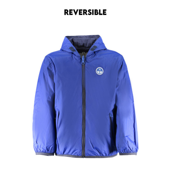 Giacca sportiva North Sails bambino blu – Impermeabile leggero con zip, logo e stile marinaro