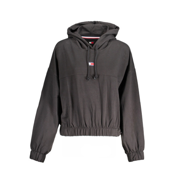 FELPA MANICHE LUNGHE CON CAPPUCCIO, ELASTICO IN VITA, RICAMO, LOGO, 95% REGENERATIVE COTTON