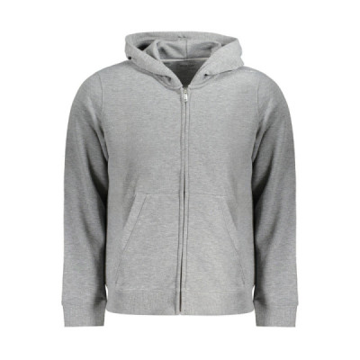 CALVIN KLEIN FELPA CON ZIP UOMO GRIGIO