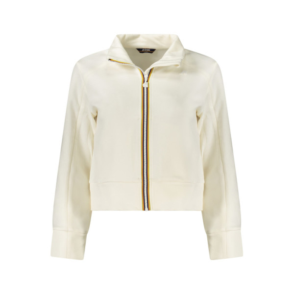 K-WAY FELPA CON ZIP DONNA BIANCO