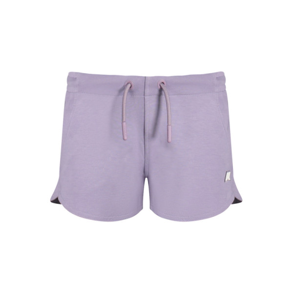 Short K-Way bambina viola – Pantaloncino sportivo leggero in tessuto tecnico – Vita elasticizzata e logo frontale