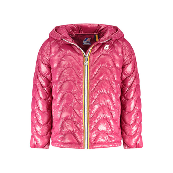 Giubbotto K-Way bambina viola – Impermeabile con cappuccio e zip – Leggero, pratico e dallo stile sportivo