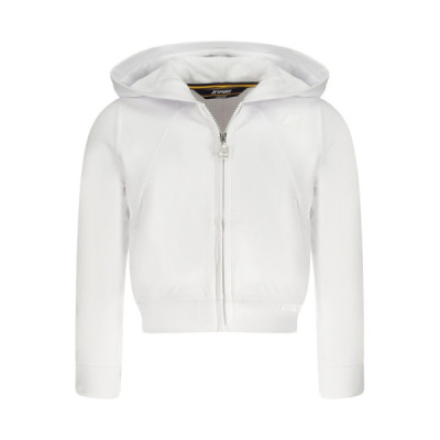 K-WAY FELPA CON ZIP BAMBINA BIANCO