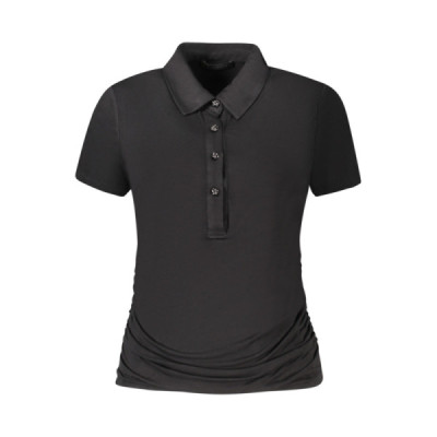 GUESS JEANS T-SHIRT MANICHE CORTE DONNA NERO