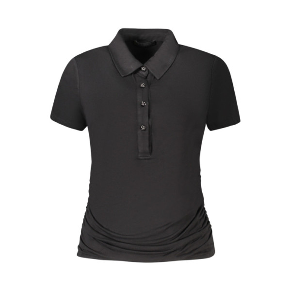 GUESS JEANS T-SHIRT MANICHE CORTE DONNA NERO
