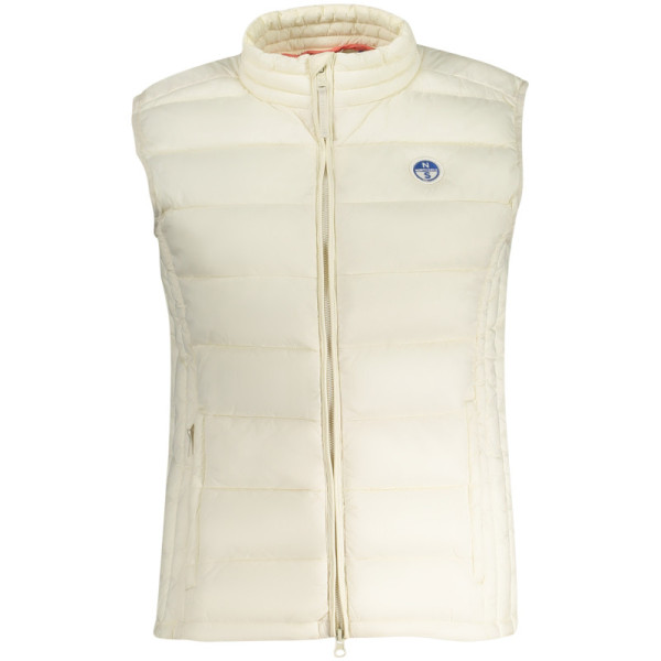 North Sails Smanicato Donna Bianco - Quattro Tasche con Chiusura Zip Applicazione e Logo - Design Nautico Elegante