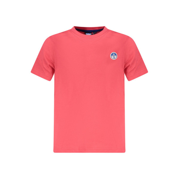 T-shirt bambino rosa North Sails in cotone organico con logo frontale – Stile casual e sostenibile