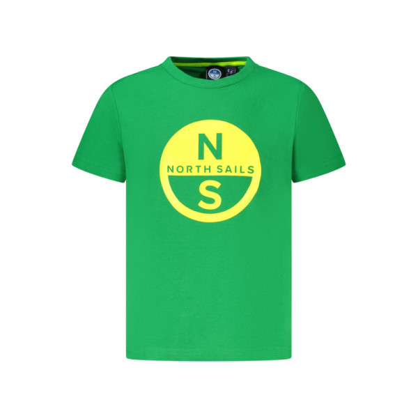 T‑shirt North Sails bambino verde – Maglietta a maniche corte in cotone leggero con girocollo e logo frontale