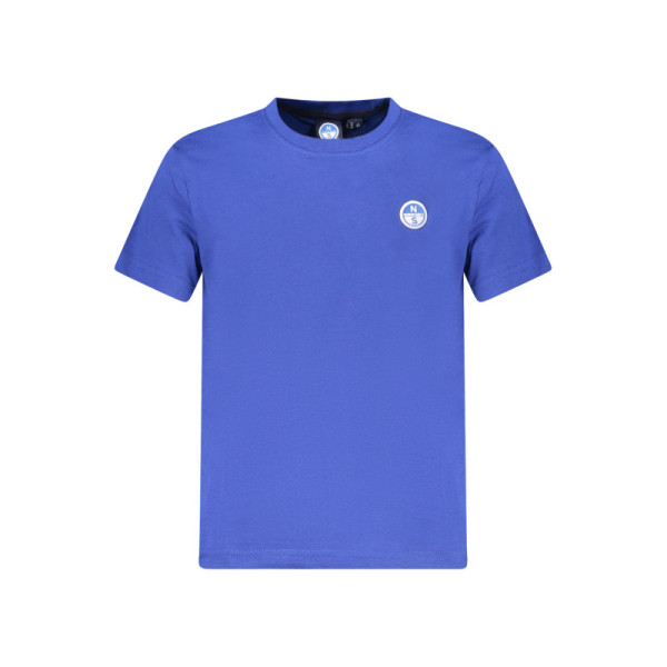 T-shirt North Sails bambino blu in cotone con maniche corte, stampa frontale e girocollo comodo – Stile casual e marinaro
