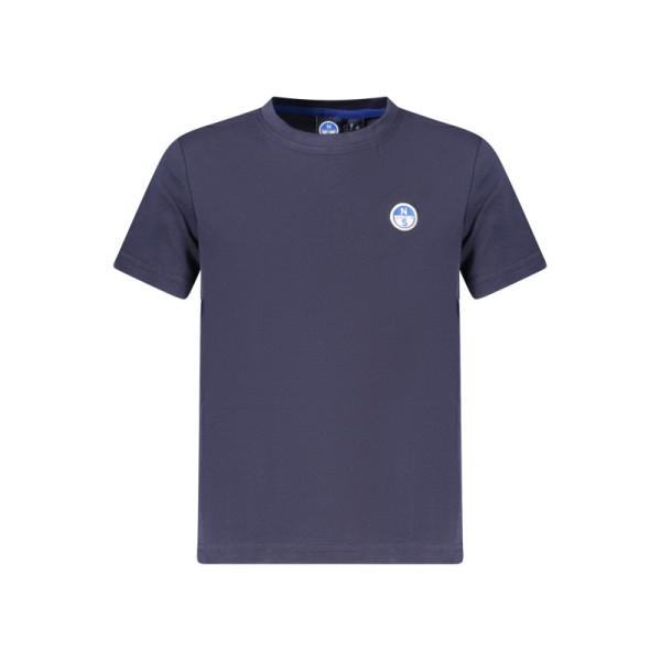 North Sails T-shirt bambino blu in cotone organico con stampa frontale e logo – comoda, sostenibile e di tendenza