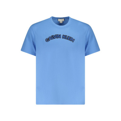 CALVIN KLEIN T-SHIRT MANICHE CORTE UOMO AZZURRO