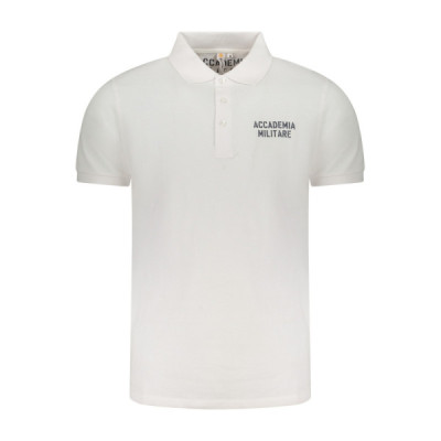 ACCADEMIA MILITARE POLO MANICHE CORTE UOMO BIANCO
