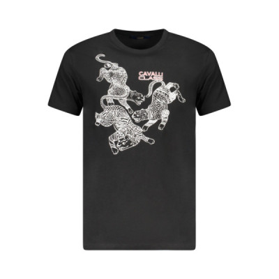 CAVALLI CLASS T-SHIRT MANICHE CORTE UOMO NERO