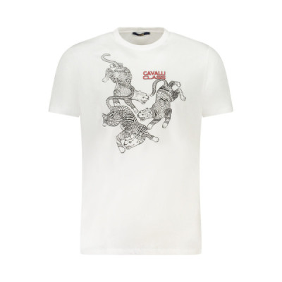 CAVALLI CLASS T-SHIRT MANICHE CORTE UOMO BIANCO