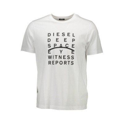 DIESEL T-SHIRT MANICHE CORTE UOMO BIANCO