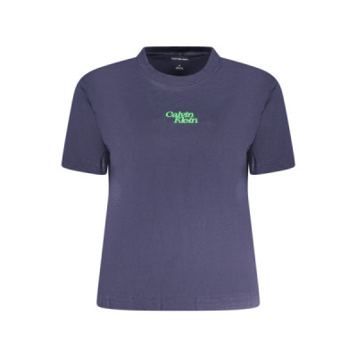 CALVIN KLEIN T-SHIRT MANICHE CORTE DONNA BLU