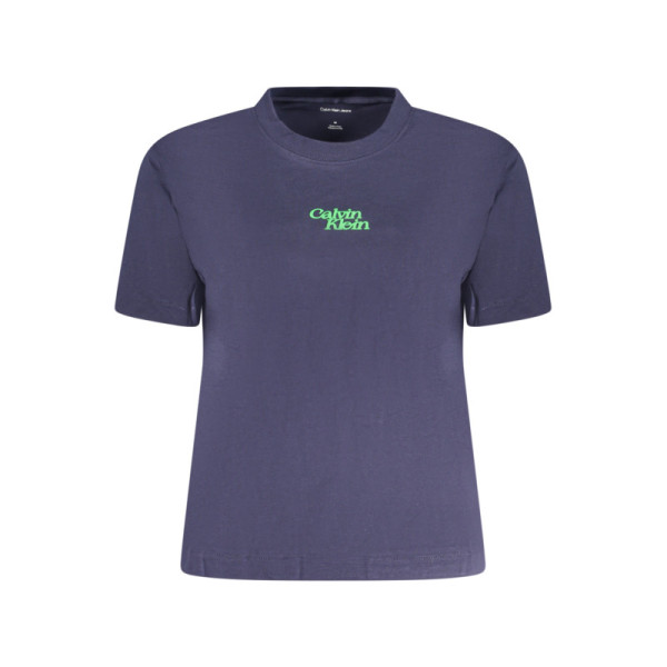 CALVIN KLEIN T-SHIRT MANICHE CORTE DONNA BLU