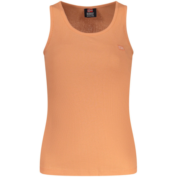 Norway 1963 Canotta Donna Rosa - Smanicata con Dettaglio Ricamo e Logo - Design Nordico Sportivo e Femminile