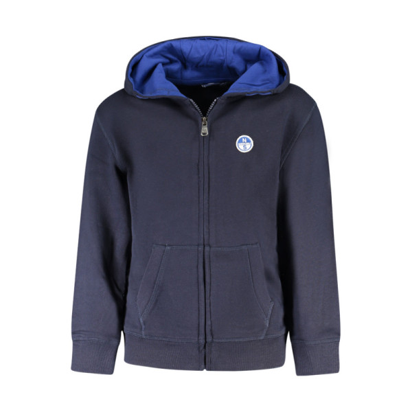 Felpa North Sails bambino blu – Full zip in cotone caldo – Stile sportivo marinaro con logo frontale ricamato