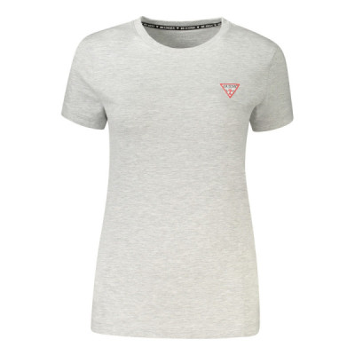 GUESS JEANS T-SHIRT MANICHE CORTE DONNA GRIGIO