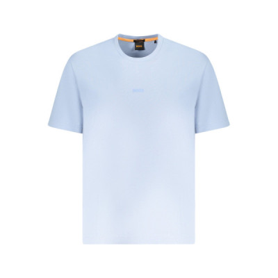 BOSS T-SHIRT MANICHE CORTE UOMO AZZURRO