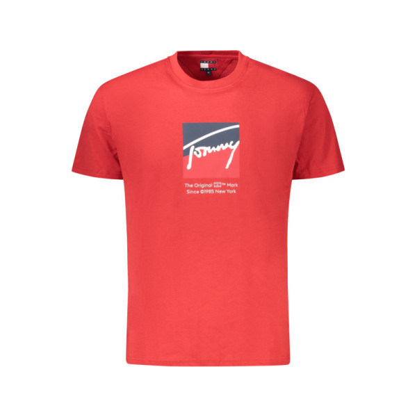 TOMMY HILFIGER T-SHIRT MANICHE CORTE UOMO ROSSO
