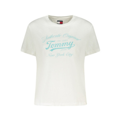 TOMMY HILFIGER T-SHIRT MANICHE CORTE DONNA BIANCO