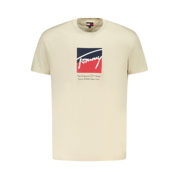 TOMMY HILFIGER T-SHIRT MANICHE CORTE UOMO BEIGE