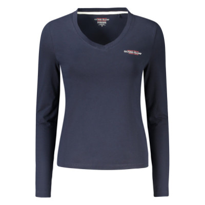 GUESS JEANS T-SHIRT MANICHE LUNGHE DONNA BLU