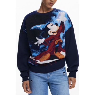 DESIGUAL FELPA SENZA ZIP DONNA BLU