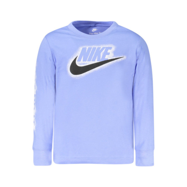 T-shirt Nike bambino azzurro – Maniche lunghe in cotone – Stile sportivo e moderno con logo frontale iconico