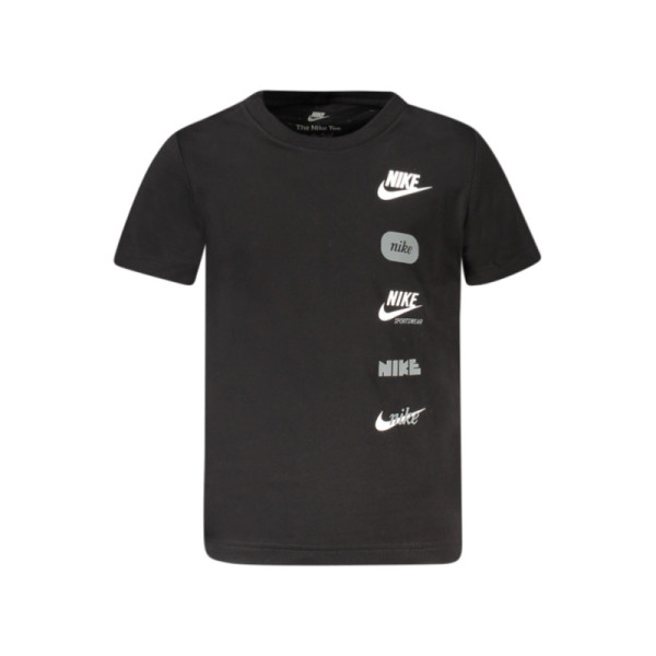 T-shirt Nike bambino nero – Maniche corte in cotone – Stile sportivo e casual con logo frontale iconico