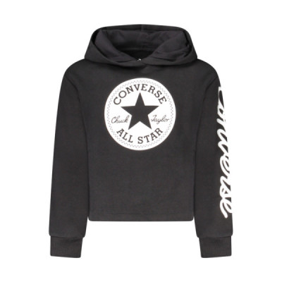 CONVERSE FELPA SENZA ZIP BAMBINA NERO