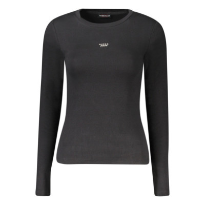 GUESS JEANS T-SHIRT MANICHE LUNGHE DONNA NERO