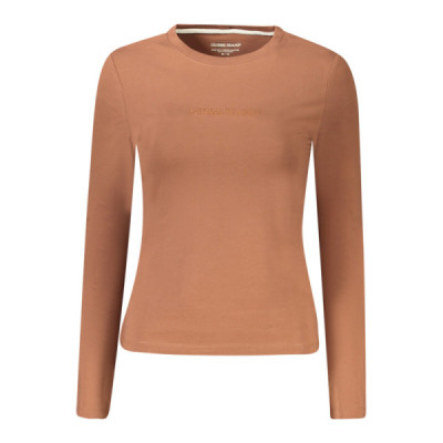 GUESS JEANS T-SHIRT MANICHE LUNGHE DONNA MARRONE
