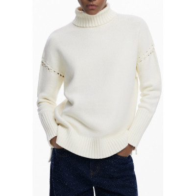 DESIGUAL MAGLIONE DONNA BIANCO