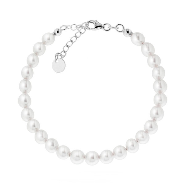 Bracciale filo Perle mm 6 in ACCIAIO