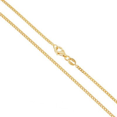 Catena Grumetta Diamantata 050 sezione mm 1.8 lunghezza cm 45 in ARGENTO 925 Galvanica Oro