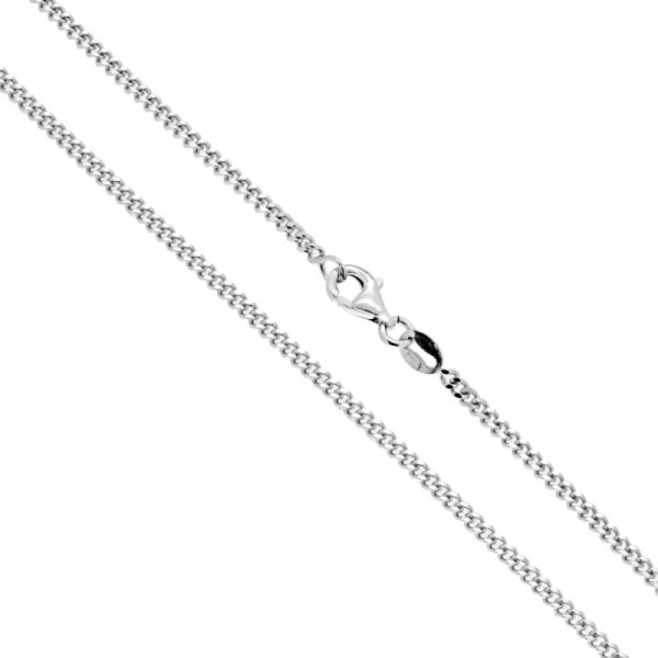 Catena Grumetta Diamantata 060 sezione mm 2.2 lunghezza cm 50 in ARGENTO 925 Galvanica Rodio