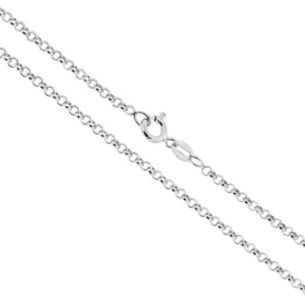 Catena Rolo 035 sezione mm 2.3 lunghezza cm 45 in ARGENTO 925 Galvanica Rodio
