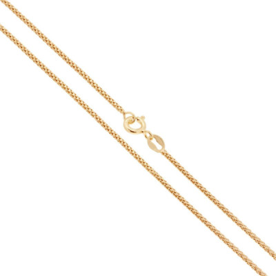 Catena Coreana Bombata Diamantata 160 sezione mm 1.6 lunghezza cm 45 in ARGENTO 925 Galvanica Oro