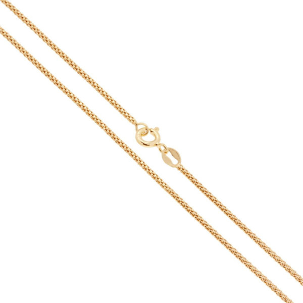 Catena Coreana Bombata Diamantata 160 sezione mm 1.6 lunghezza cm 45 in ARGENTO 925 Galvanica Oro
