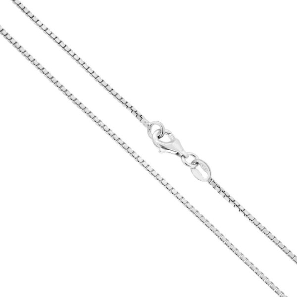 Catena Veneziana Diamantata 026 sezione mm 1.3 lunghezza cm 50 in ARGENTO 925 Galvanica Rodio