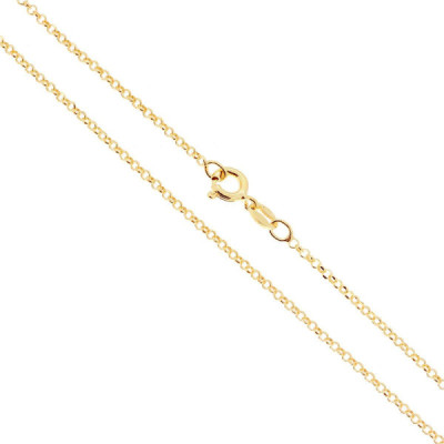 Catena Rolo Diamantata 025 sezione mm 1.7 lunghezza cm 50 in ARGENTO 925 Galvanica Oro