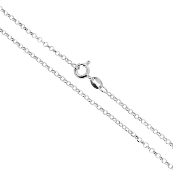 Catena Rolo Diamantata 027 sezione mm 2.1 lunghezza cm 100 in ARGENTO 925 Galvanica Rodio