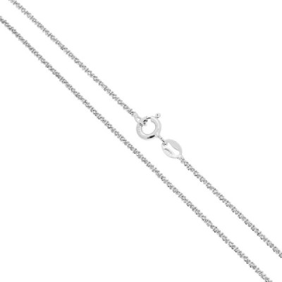 Catena Disco Diamantata 025 sezione mm 1.5 lunghezza cm 45 in ARGENTO 925 Galvanica Rodio