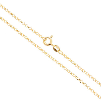 Catena Rolo Diamantata 027 sezione mm 2.1 lunghezza cm 50 in ARGENTO 925 Galvanica Oro