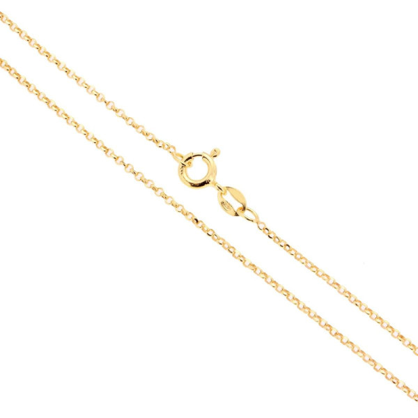 Catena Rolo Diamantata 022 sezione mm 1.5 lunghezza cm 45 in ARGENTO 925 Galvanica Oro