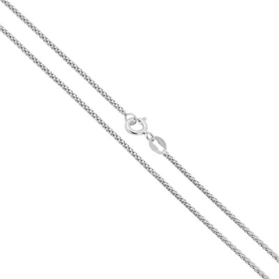 Catena Coreana Bombata Diamantata 160 sezione mm 1.6 lunghezza cm 45 in ARGENTO 925 Galvanica Rodio