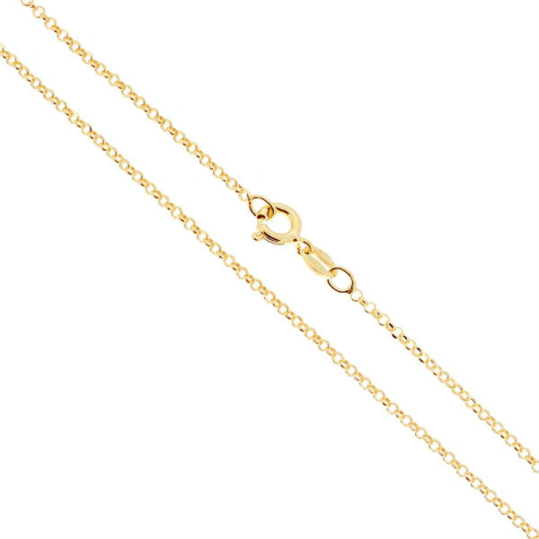 Catena Rolo Diamantata 025 sezione mm 1.7 lunghezza cm 40 in ARGENTO 925 Galvanica Oro